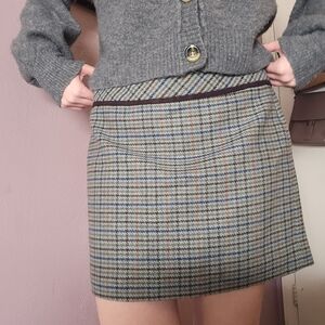 Y2K Vintage Brown and Blue Skirt